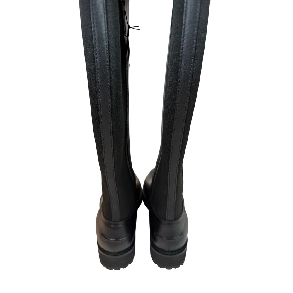 Cole Haan Lyndon Leather Tall Boots Black Lug Sole Size 7 NWB - Picture 8 of 11